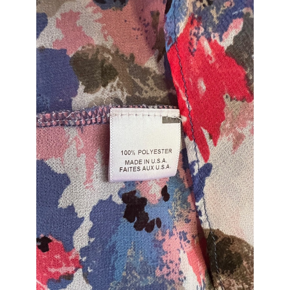 Revolve MISA Savanna Floral Smocked Asymmetrical Midi Dress Blue Pink Medium - Picture 6 of 7